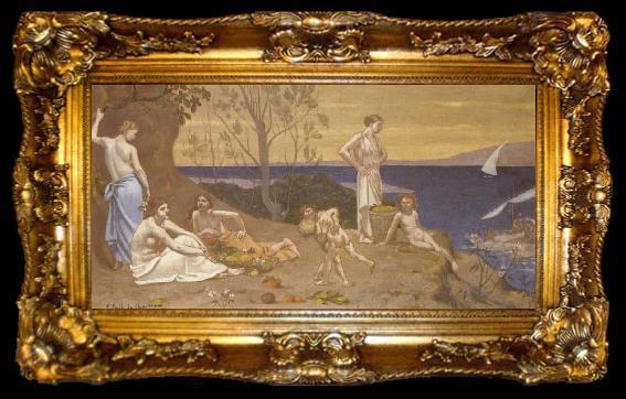 framed  Pierre Puvis de Chavannes Pastoral, ta009-2